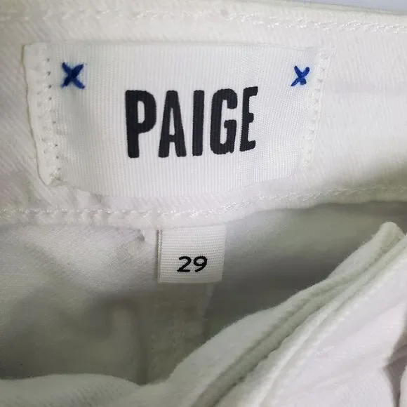 Paige White Hourglass High Rise Boot Jeans Size 29 - Picture 8 of 9
